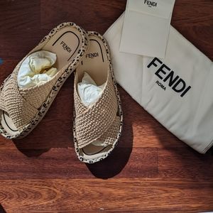 Fendi crisscross slides